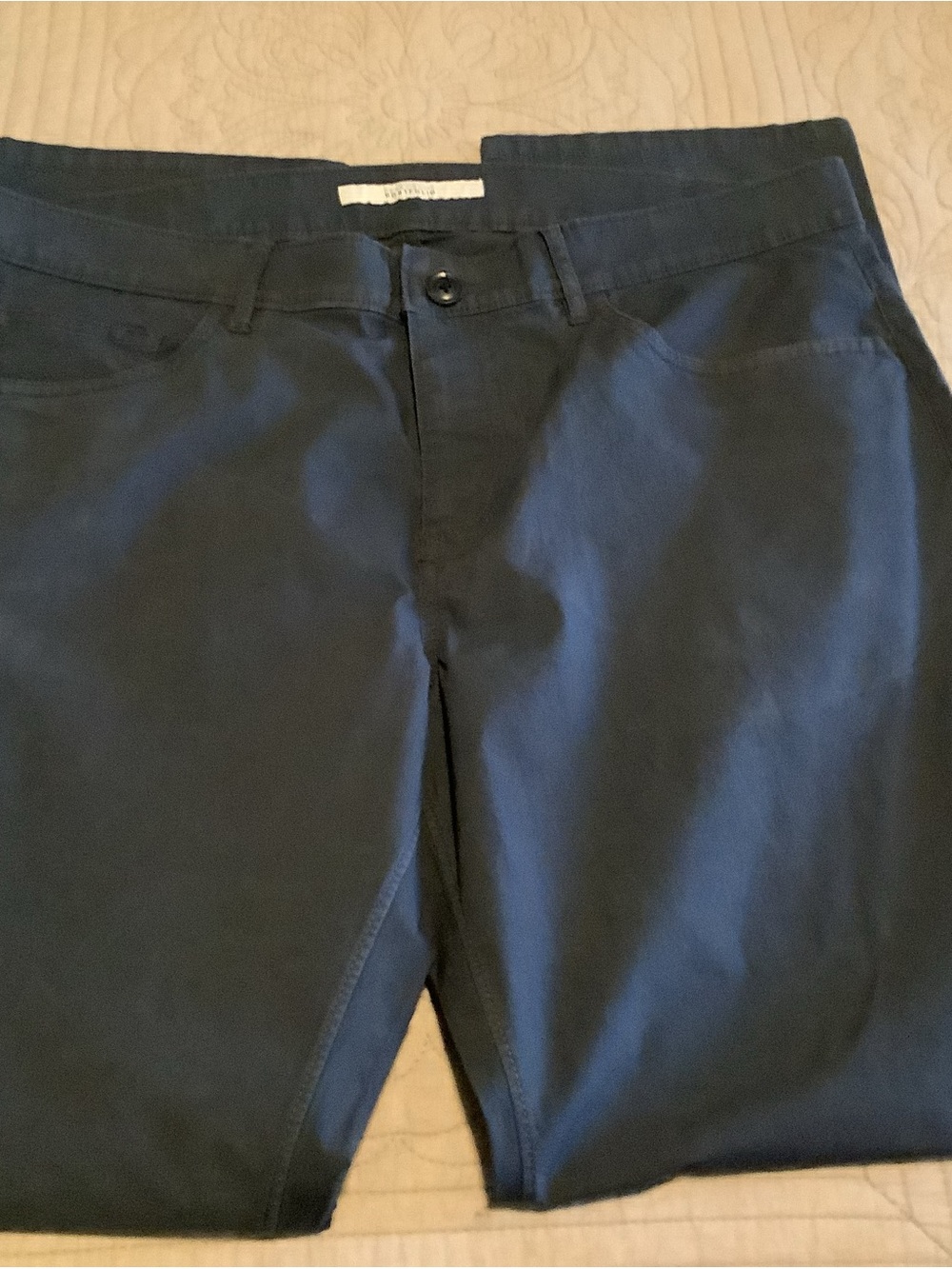 Perry Ellis Navy Cotton Blend 34x30